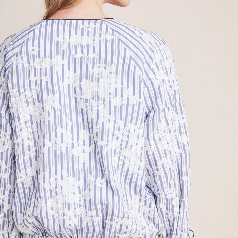 nwt | Embroidered Striped Bomber - Picture 3 of 7